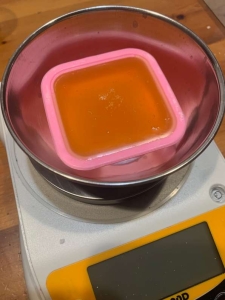 soap just poured into mold